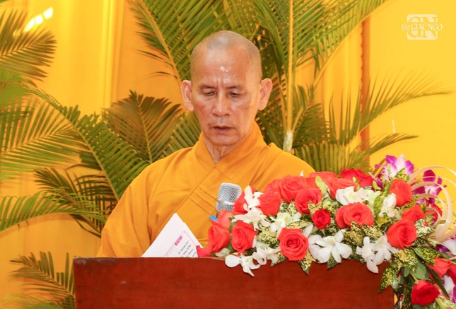 Hòa thượng Thích Thiện Thống phát biểu khai mạc