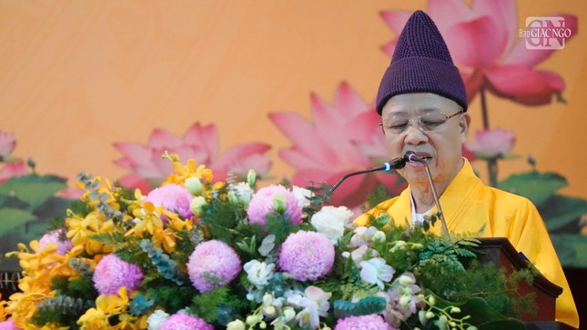 Hòa thượng Thích Thanh Quyết phát biểu khai mạc ngày hội “Hiến máu cứu người - Hành Bồ-tát đạo&quot;