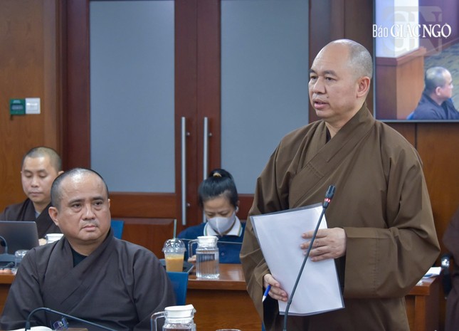 Thượng tọa Thích Đức Thiện nhấn mạnh việc đăng cai tổ chức Đại lễ Vesak Liên Hiệp Quốc 2025 một lần nữa khẳng định với quốc tế về vai trò, vị thế của GHPGVN trong cộng đồng Phật giáo thế giới, xiển dương giá trị giáo lý của Đức Phật vì hòa bình và phụng sự nhân sinh trong bối cảnh thế giới ngày nay