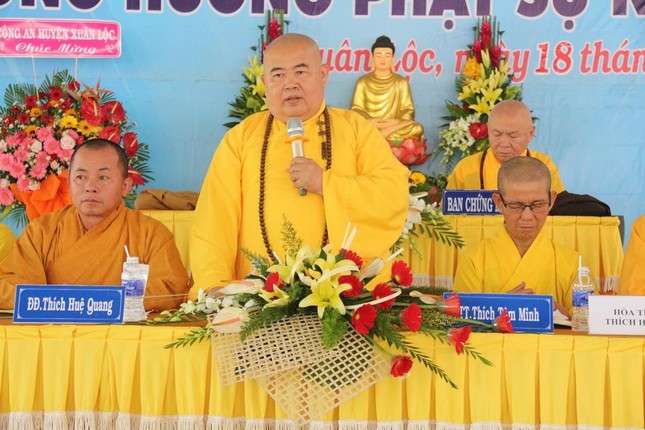 Thượng tọa Thích Tâm Minh phát biểu chỉ đạo