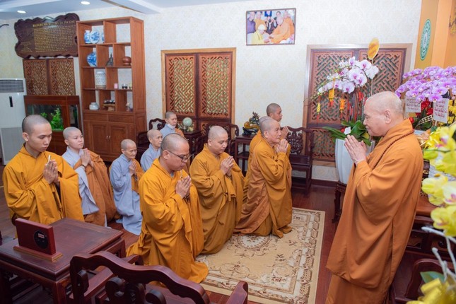 Khánh tuế Hòa thượng Thích Thiện Nhơn, Chủ tịch Hội đồng Trị sự - Ảnh: Đăng Huy