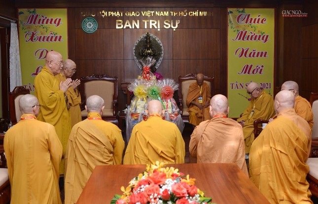 Chư tôn đức Ban Trị sự GHPGVN TP.HCM khánh tuế chư vị Trưởng lão Hòa thượng Chư tôn đức Ban Trị sự GHPGVN TP.HCM khánh tuế chư vị Trưởng lão Hòa thượng