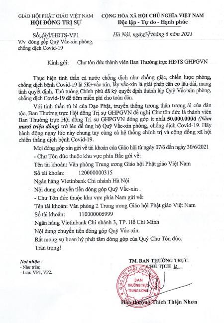 Công văn số 140/HĐTS-VP1, ngày 7-6-2021