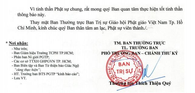 Thông báo của Ban Thường trực Ban Trị sự GHPGVN TP.HCM, ngày 8-6-2021 Thông báo của Ban Thường trực Ban Trị sự GHPGVN TP.HCM, ngày 8-6-2021