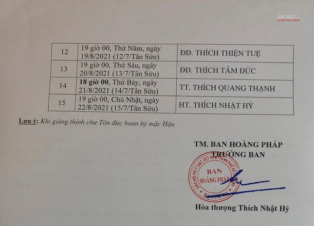 Chương trình thuyết giảng online của Ban Hoằng pháp GHPGVN TP.HCM Chương trình thuyết giảng online của Ban Hoằng pháp GHPGVN TP.HCM