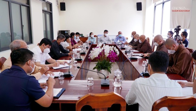 Buổi họp nhằm thống nhất một công tác tổ chức Đại lễ Kỷ niệm 40 năm thành lập GHPGVN, tại đầu cầu TP.HCM