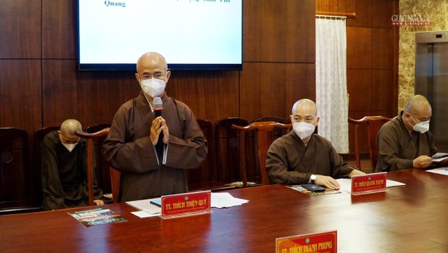 Thượng tọa Thích Thiện Quý báo cáo hoạt động Phật sự Thượng tọa Thích Thiện Quý báo cáo hoạt động Phật sự