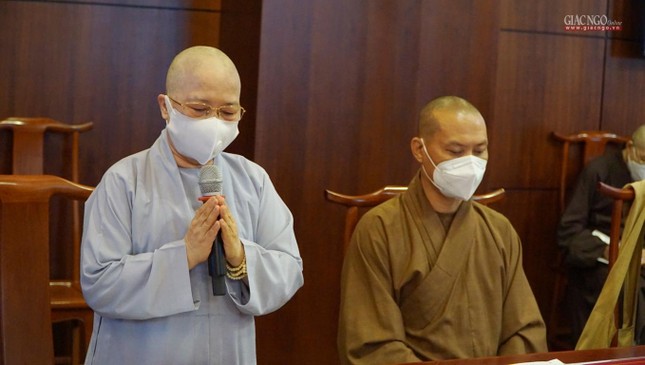 Ni trưởng Thích nữ Như Thảo trình tổng hợp các công việc liên quan tới Ni giới TP