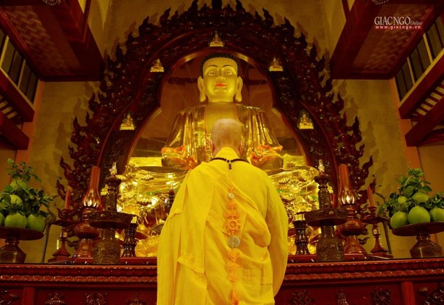 Trưởng lão Hòa thượng Đệ nhất Phó Pháp chủ GHPGVN niêm hương Tam bảo