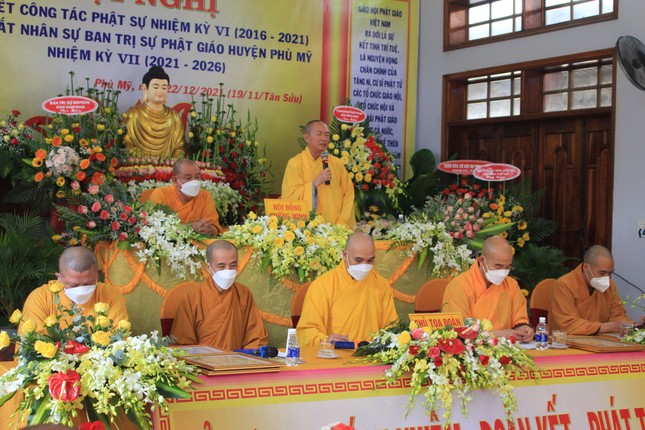 Hòa thượng Thích Đồng Quả tán thán công đức của Ban Trị sự GHPGVN huyện nhiệm kỳ qua Hòa thượng Thích Đồng Quả tán thán công đức của Ban Trị sự GHPGVN huyện nhiệm kỳ qua