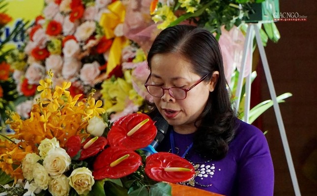 Bà Phạm Thị Bích Hà phát biểu tại đại hội