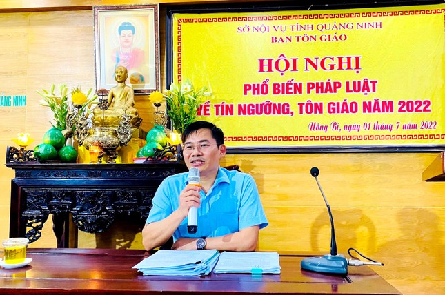 Ông Nguyễn Đăng Kiên, Trưởng ban Tôn giáo tỉnh Quảng Ninh phụ trách