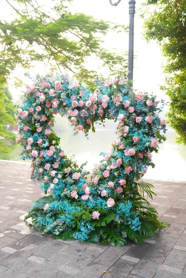 Hàng trăm nghìn bông hoa sen kết hình trái tim Hàng trăm nghìn bông hoa sen kết hình trái tim