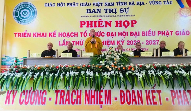 Hòa thượng Thích Quảng Hiển phát biểu chào mừng