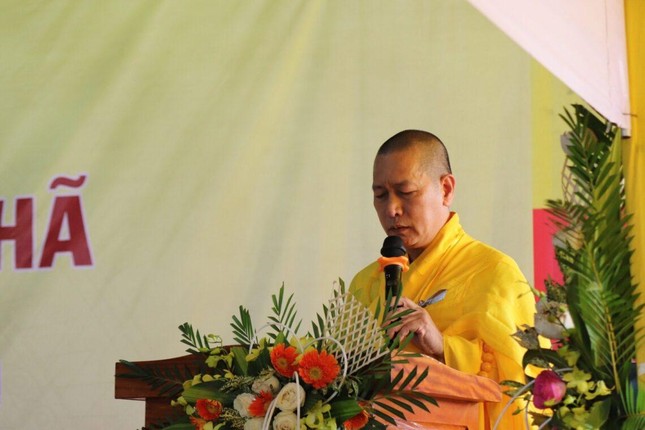 Đại đức Thích Từ Nguyện, Trưởng ban Trị sự GHPGVN huyện Hải Lăng, Trưởng ban Tổ chức phát biểu khai mạc