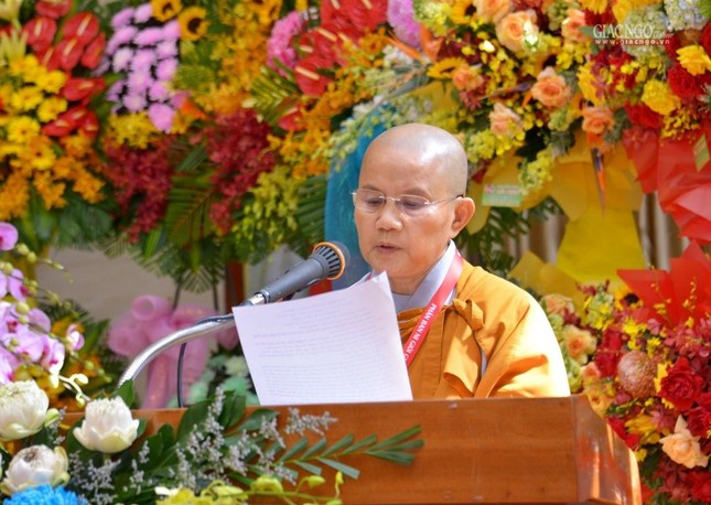 Ni sư Thích nữ Như Nguyệt, Chánh Thư ký Phân ban Ni giới trình chương trình hoạt động Phật sự nhiệm kỳ 2022-2027