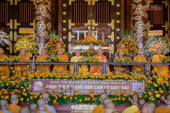 Đức Quyền Pháp chủ GHPGVN chứng minh, cùng chư tôn giáo phẩm Hội đồng Chứng minh, Hội đồng Trị sự GHPGVN