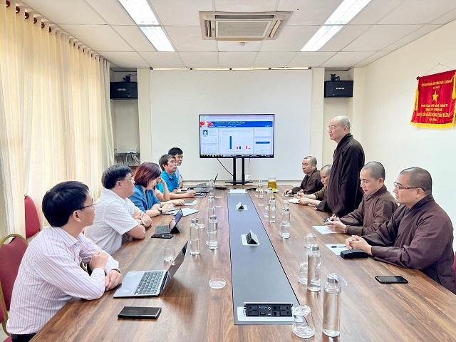 Hòa thượng Thích Huệ Phước, Phó Trưởng ban Thường trực BTS GHPGVN tỉnh phát biểu Hòa thượng Thích Huệ Phước, Phó Trưởng ban Thường trực BTS GHPGVN tỉnh phát biểu