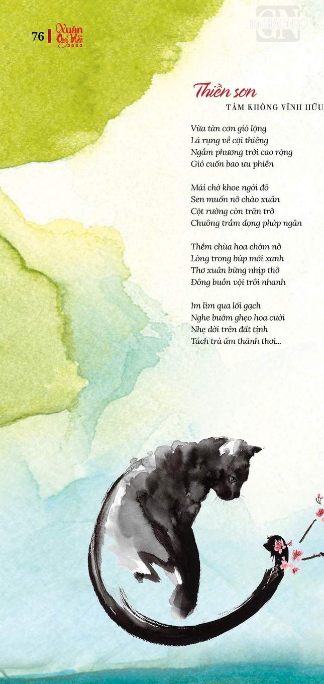 Thơ trên giai phẩm Giác Ngộ xuân Quý Mão - 2023 - Mỹ thuật: Tống Viết Diễn