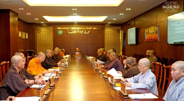 Buổi họp Ban Thường trực đã thảo luận các công tác chuẩn bị tổ chức Đại giới đàn Bửu Huệ