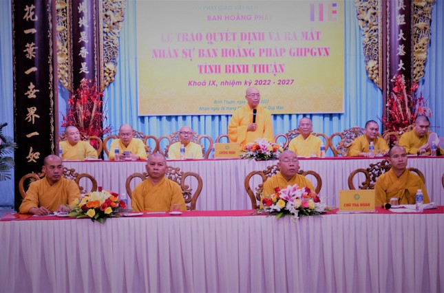 Hòa thượng Thích Minh Nhật phát biểu chỉ đạo