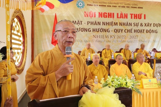 Thượng tọa Thích Quảng Tuấn phát biểu khai mạc Thượng tọa Thích Quảng Tuấn phát biểu khai mạc