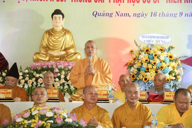 Hòa thượng Thích Phước Minh phát biểu tại buổi lễ