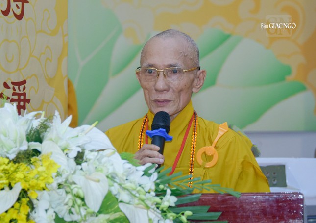 Hòa thượng Thích Huệ Trí phát biểu khai mạc