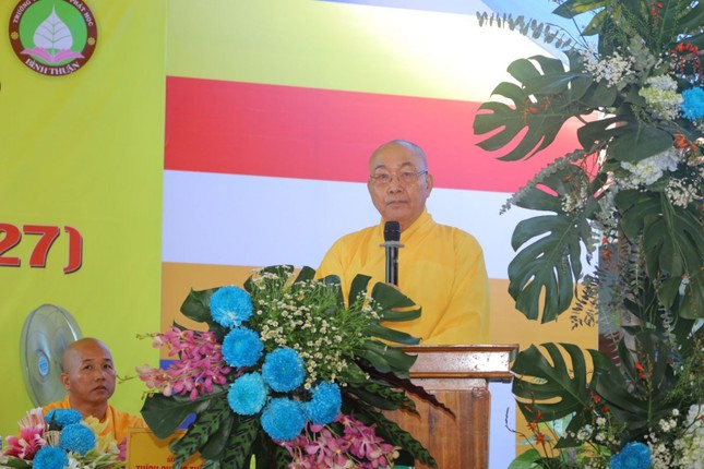 Hòa thượng Thích Minh Nhật phát biểu khai mạc