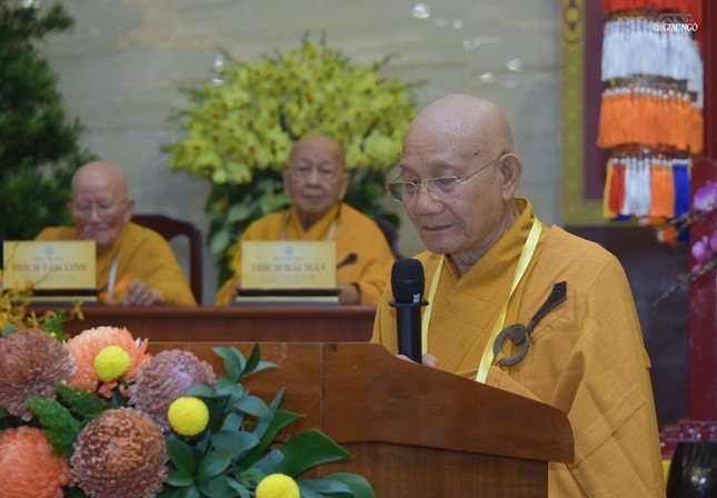 Trưởng lão Hòa thượng Thích Minh Thông cung tuyên tiêu sử Trưởng lão Hòa thượng Thích Bửu Huệ