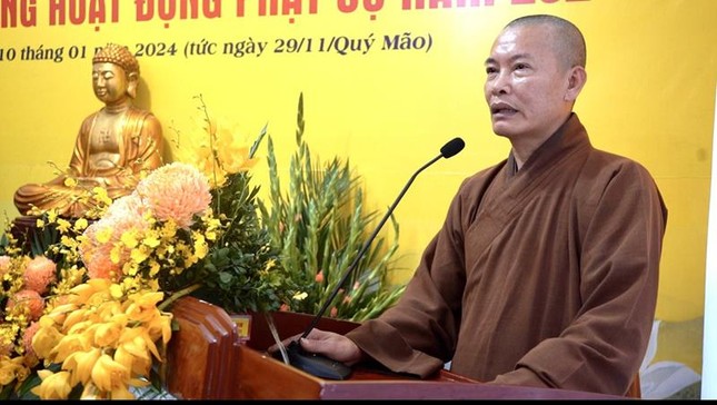 Thượng tọa Thích Đạo Phong phát biểu chỉ đạo