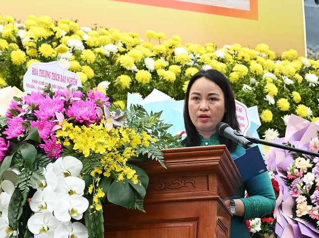 Bà Ngô Thị Thanh Thủy phát biểu tại buổi lễ