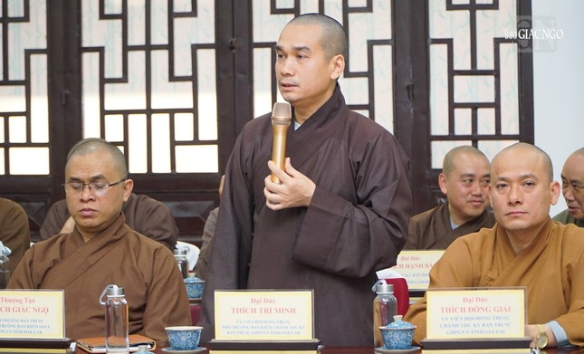 Đại đức Thích Trí Minh, Phó Trưởng ban kiêm Chánh Thư ký Ban Trị sự tỉnh Đắk Lắk nêu những đề xuất đến TƯGH