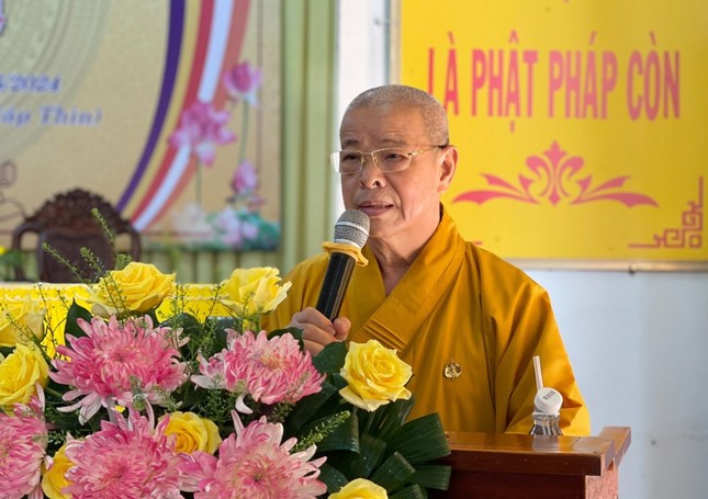 Hòa thượng Thích Trí Minh phát biểu khai mạc