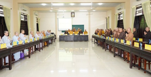 Buổi họp định kỳ hàng tháng của Ban Trị sự GHPGVN tỉnh Tiền Giang