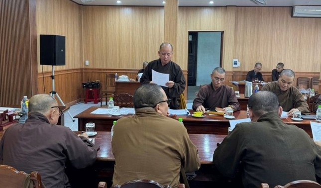 Ban Thường trực bàn bạc thống nhất thông qua đề án Phật sự xây dựng hội trường Ban Trị sự Phật giáo tỉnh