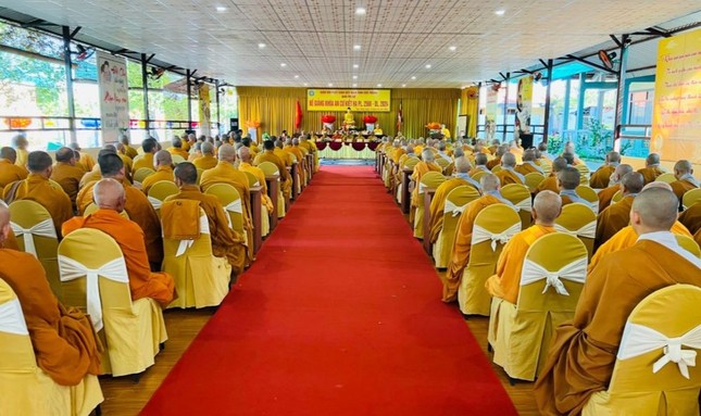 Quang cảnh lễ bế giảng khóa An cư kiết hạ của Phật giáo tỉnh Sóc Trăng