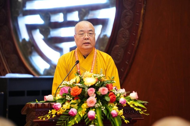 Trưởng lão Hòa thượng Thích Thanh Nhiễu, Trưởng ban Tổ chức phát biểu khai mạc