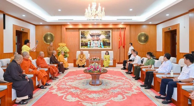 Buổi thăm, chào lãnh đạo tỉnh của Ban Thường trực Ban Trị sự tỉnh tại Trung tâm Hành chính Tỉnh ủy Bà Rịa - Vũng Tàu