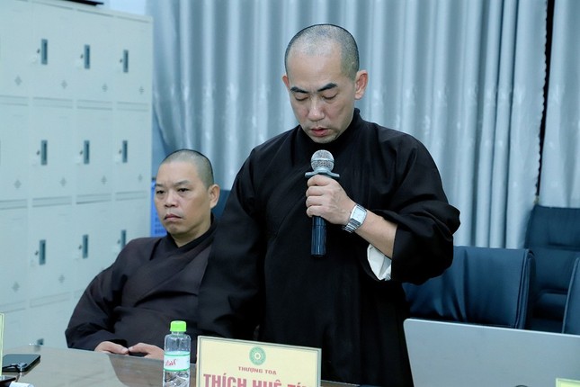 Thượng tọa Thích Huệ Tín trình dự thảo kế hoạch tổ chức Đại giới đàn Trí Tấn Phật lịch 2569