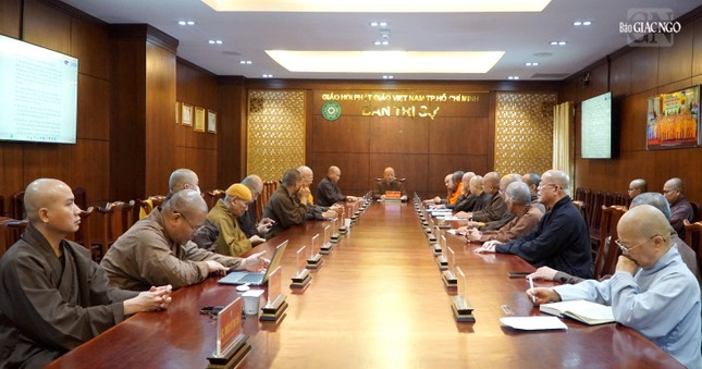 Quang cảnh buổi họp của Ban Thường trực Ban Trị sự TP.HCM