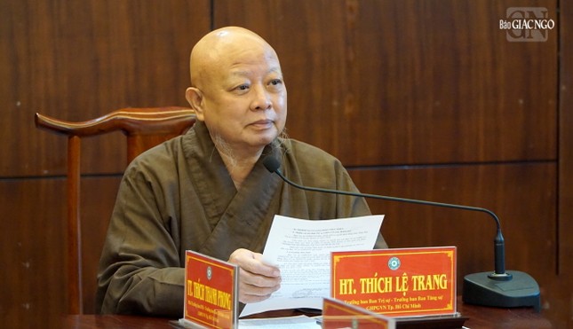 Hòa thượng Thích Lệ Trang chủ trì buổi họp