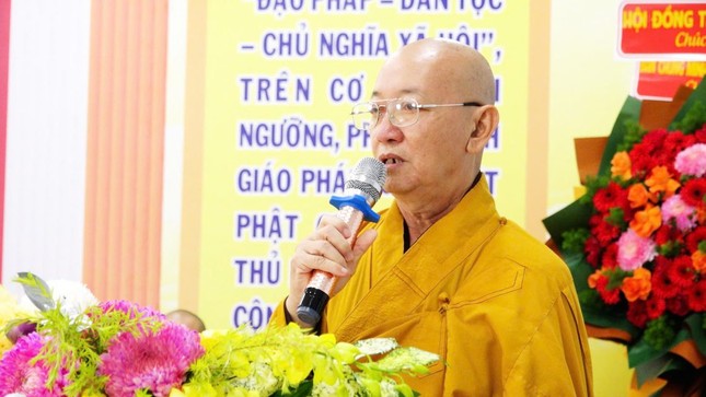 Thượng tọa Thích Quảng Tâm phát biểu khai mạc