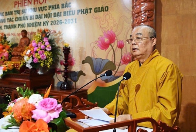 Trưởng lão Hòa thượng Thích Thanh Nhiễu phát biểu khai mạc