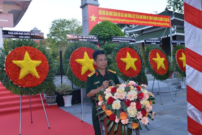 Đại tá Nguyễn Thanh Phong phát biểu tại lễ tưởng niệm