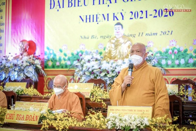 Thượng tọa Thích Thiện Từ chủ tọa phiên trù bị