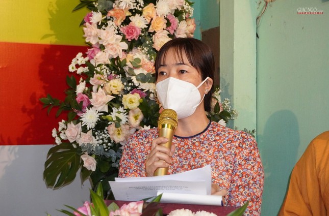 Bà Trương Thị Mỹ Hạnh phát biểu