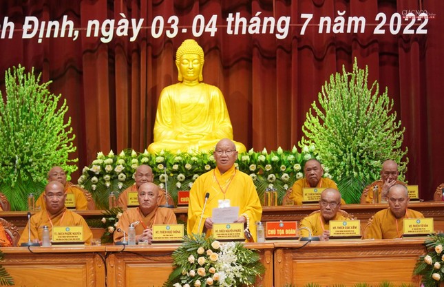 Hòa thượng Thích Nguyên Phước, Trưởng ban Trị sự GHPGVN tỉnh nhiệm kỳ 2017-2022 tuyên bố mãn nhiệm