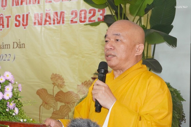 Thượng tọa Thích Nhật Thiện phát biểu khai mạc Thượng tọa Thích Nhật Thiện phát biểu khai mạc