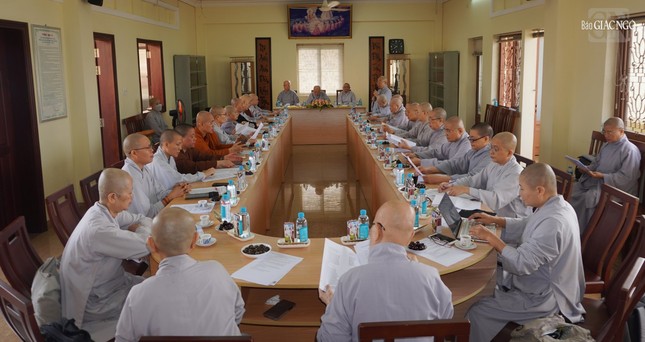 Phiên họp diễn ra sáng 27-2 tại tổ đình Từ Nghiêm - Văn phòng Phân ban Ni giới T.Ư